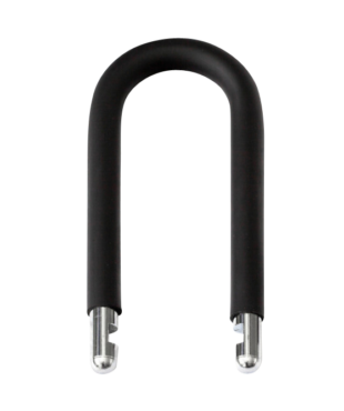 U-lock shackle extension with black synthetic coating