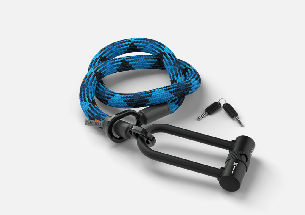 Produktbild Textilschloss tex-lock eyelet Größe M mit X-Lock in morpho blue