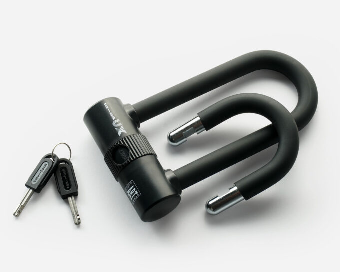 tex–lock U-lock with one long and one short shackle and two keys